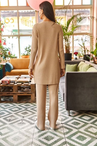 Tunique et pantalon palazzo - Beige