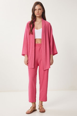 Kimono et pantalon - Rose