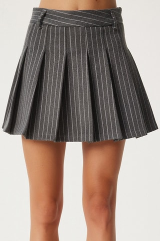 Saia plissada - Cinzento
