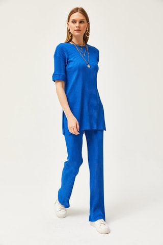 Tunique et pantalon regular - Bleu roi