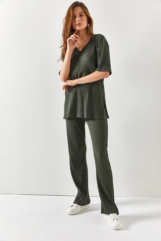 Tunique et pantalon regular - Kaki