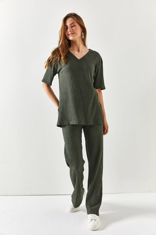 Tunique et pantalon regular - Kaki