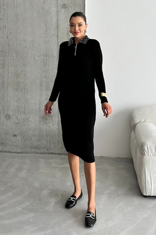 Vestido-camisola - Preto