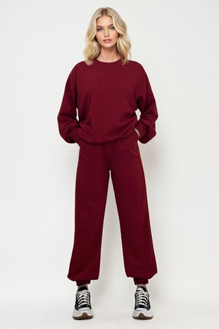 Sweat et pantalon regular - Bordeaux