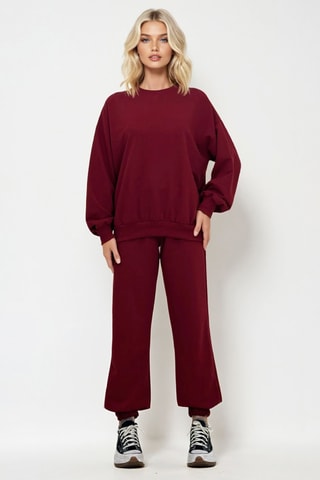 Sweat et pantalon regular - Bordeaux