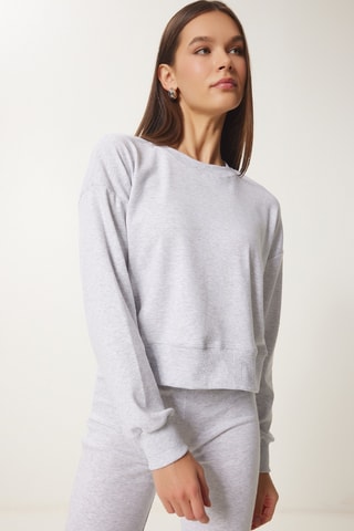 Sweat et pantalon regular - Gris chiné