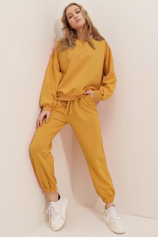 Sweat et pantalon regular - Moutarde