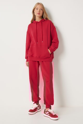 Sweat à capuche et pantalon regular - Rouge