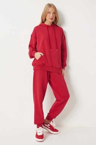 Sweat à capuche et pantalon regular - Rouge