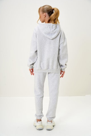 Sweat à capuche et pantalon regular - Gris chiné