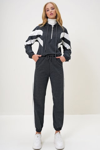 Sweat à capuche et pantalon regular - Anthracite