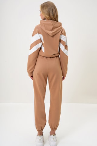 Sweat à capuche et pantalon regular - Marron clair