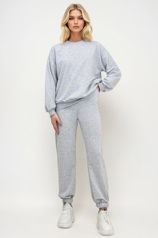 Sweat et pantalon regular - Gris chiné