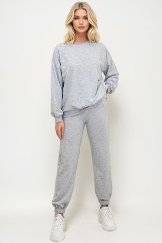 Sweat et pantalon regular - Gris chiné