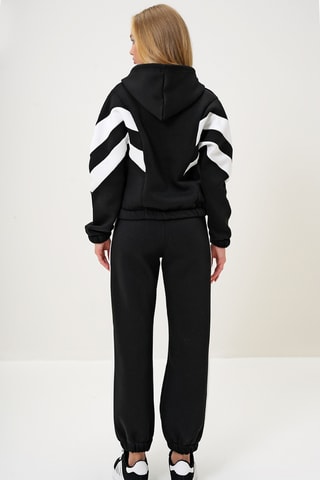 Sweat à capuche et pantalon regular - Noir