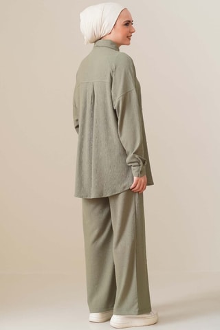 Chemisier et pantalon relaxed - Kaki