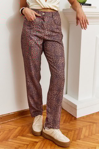 Calças regular - Castanho