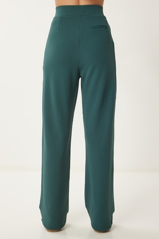 Calças regular - Verde-esmeralda