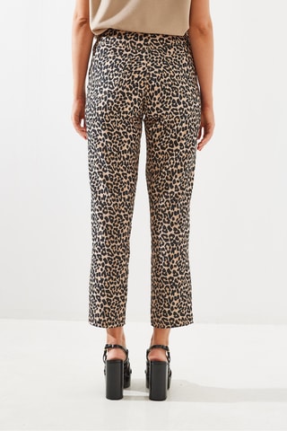 Calças regular - Bege e antracite