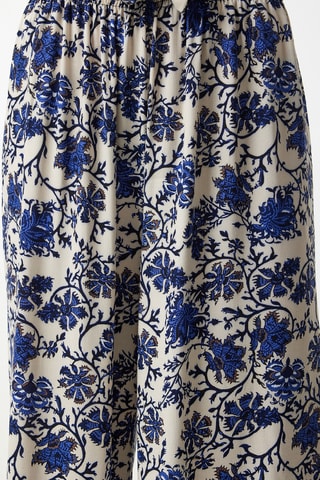 Calças - Cru e azul-real