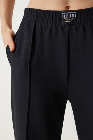 Calças regular - Preto