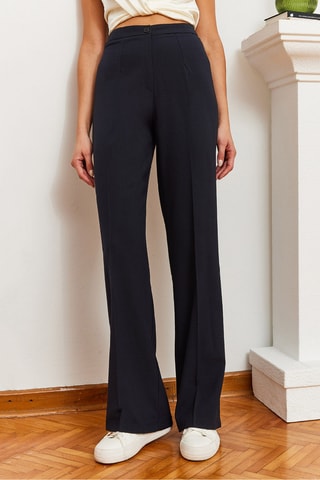 Calças palazzo - Azul-marinho