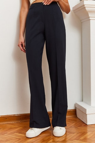 Calças palazzo - Azul-marinho