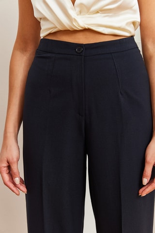 Calças palazzo - Azul-marinho