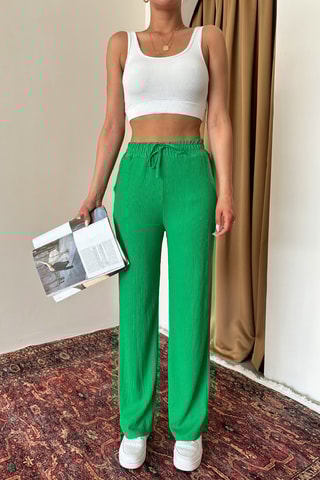 Calças regular - Verde