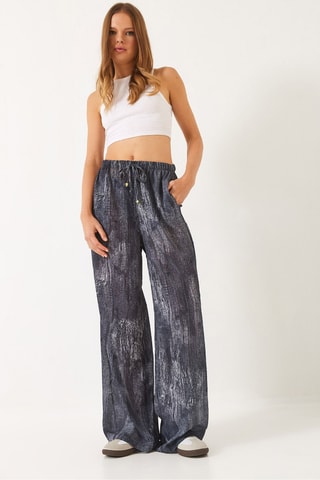 Calças wide legs - Antracite