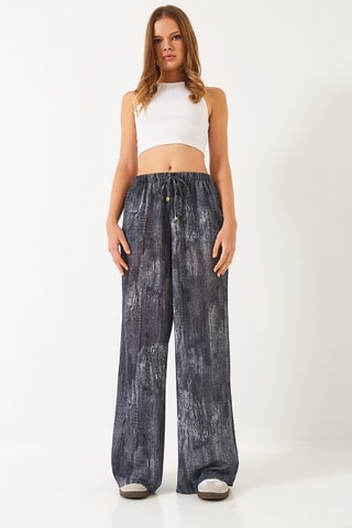 Calças wide legs - Antracite