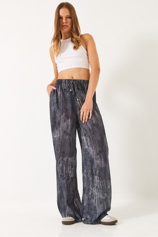 Calças wide legs - Antracite