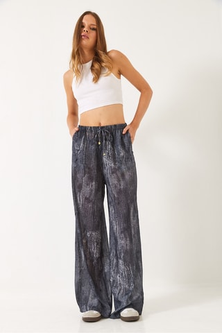 Calças wide legs - Antracite