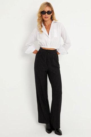 Calças wide legs - Preto