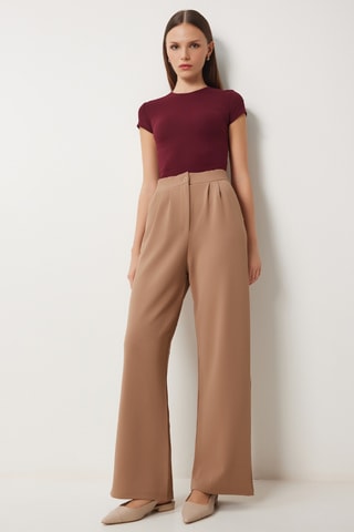 Calças palazzo - Bege