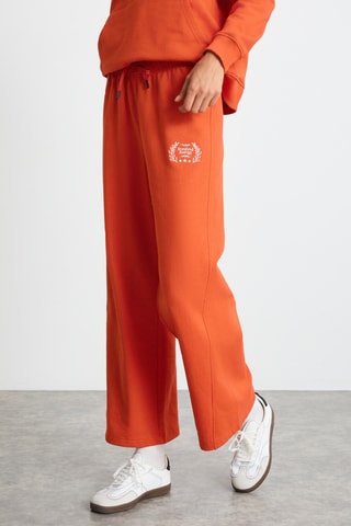 Calças relaxed - Vermelho
