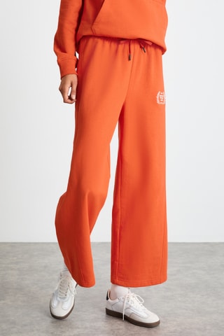 Calças relaxed - Vermelho