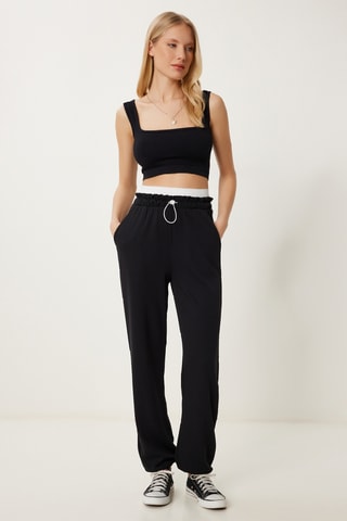 Calças relaxed fit - Preto