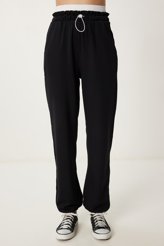 Calças relaxed fit - Preto