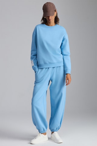 Calças de treino regular em algodão biológico - Azul-claro