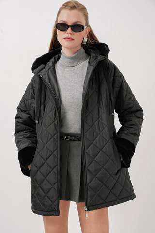 Casaco com capuz - Preto