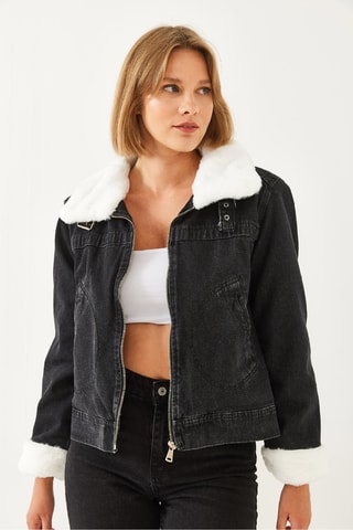 Casaco de ganga - Preto