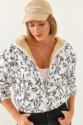 Casaco com capuz - Branco