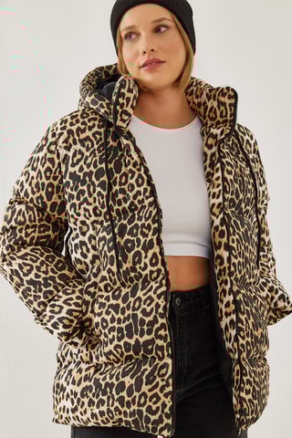 Casaco com capuz - Castanho