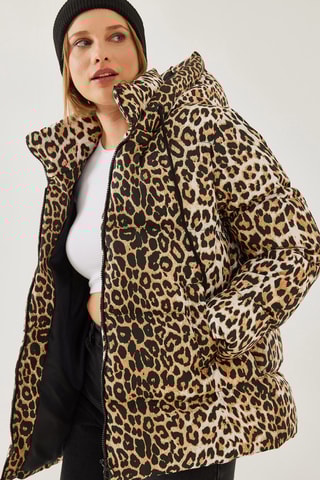 Casaco com capuz - Castanho