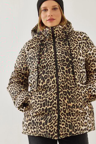 Casaco com capuz - Castanho