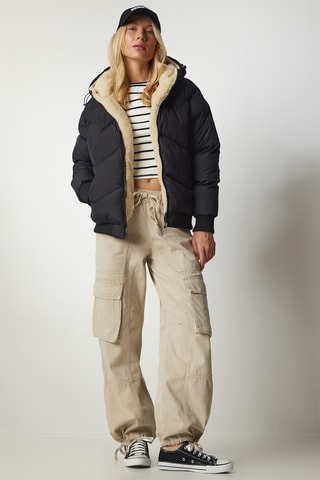 Casaco com capuz - Preto