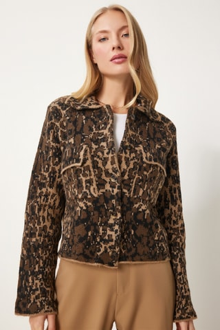 Casaco de malha - Castanho