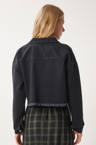 Casaco de ganga - Preto