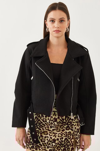 Casaco de lã - Preto